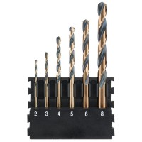 Dewalt DT70828-QZ 6pc Bit Bar + Black & Gold Round Shank Drill Bits 2mm, 3mm, 4mm, 5mm, 6mm, 8mm £12.99